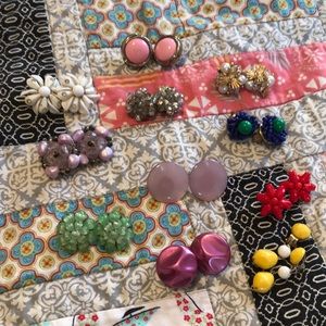 Lot of 11 clip On earrings